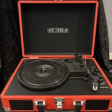 Victrola Journey+ Portable Record Turntable Player Red NOT TESTED