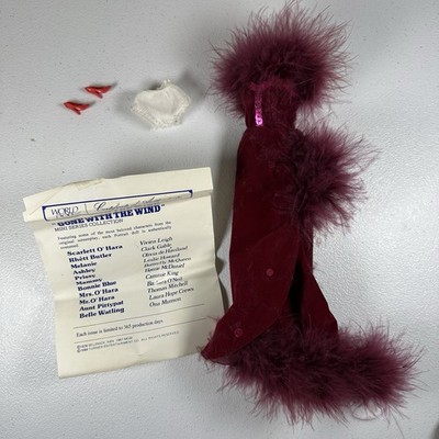 1989 Gone With The Wind Scarlett Burgundy Dress World Doll # 71154 Replacement