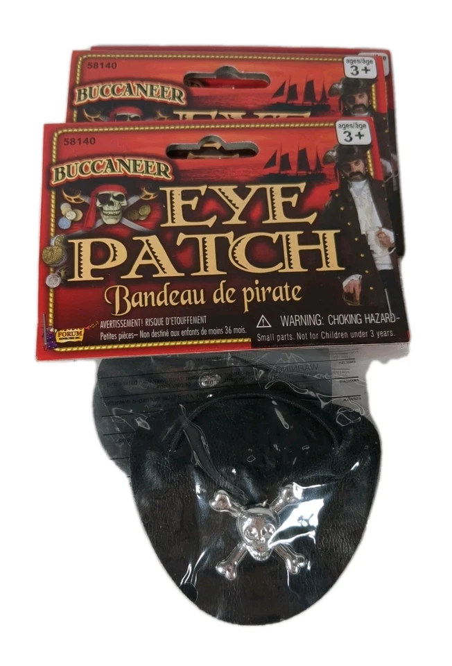 Bucanero Pirata Disfraz Accesorios Parche Ojo Pendientes Halloween Nuevo con Etiquetas Lote de 14 Foto 2 de 4