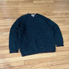 VTG Eddie Bauer Legends Wool Knit Sweater Mens Large Green Red Chunky
