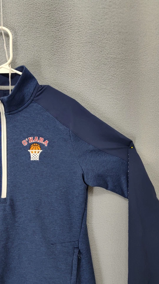 Suéter Under Armour Mujer L Azul Marino Team Tech 1/4 Cremallera Oso Baloncesto Logo Foto 3 de 4