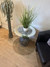 Beistelltisch Mit Spiegelplatte. Handarbeit. Ca. 80cm Hoch