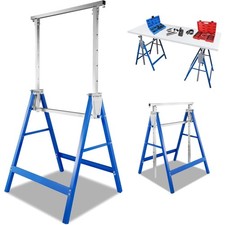 Gerüstbock Arbeitsbock 2er Set, 7-fach höhenverstellbar, Tragkraft 200 kg, blau