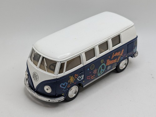 3 Kinsmart Volkswagen Pullback & Go Vehicles 2 Beetles and 1 Classic Bus - Picture 3 of 18