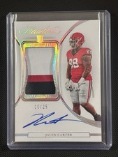 2023 Flawless Collegiate Jalen Carter Rookie Patch Auto 13/25 Georgia Bulldogs