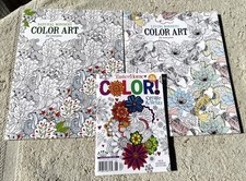 LOT OF THREE 3 COLORING BOOKS - AS PICTURED