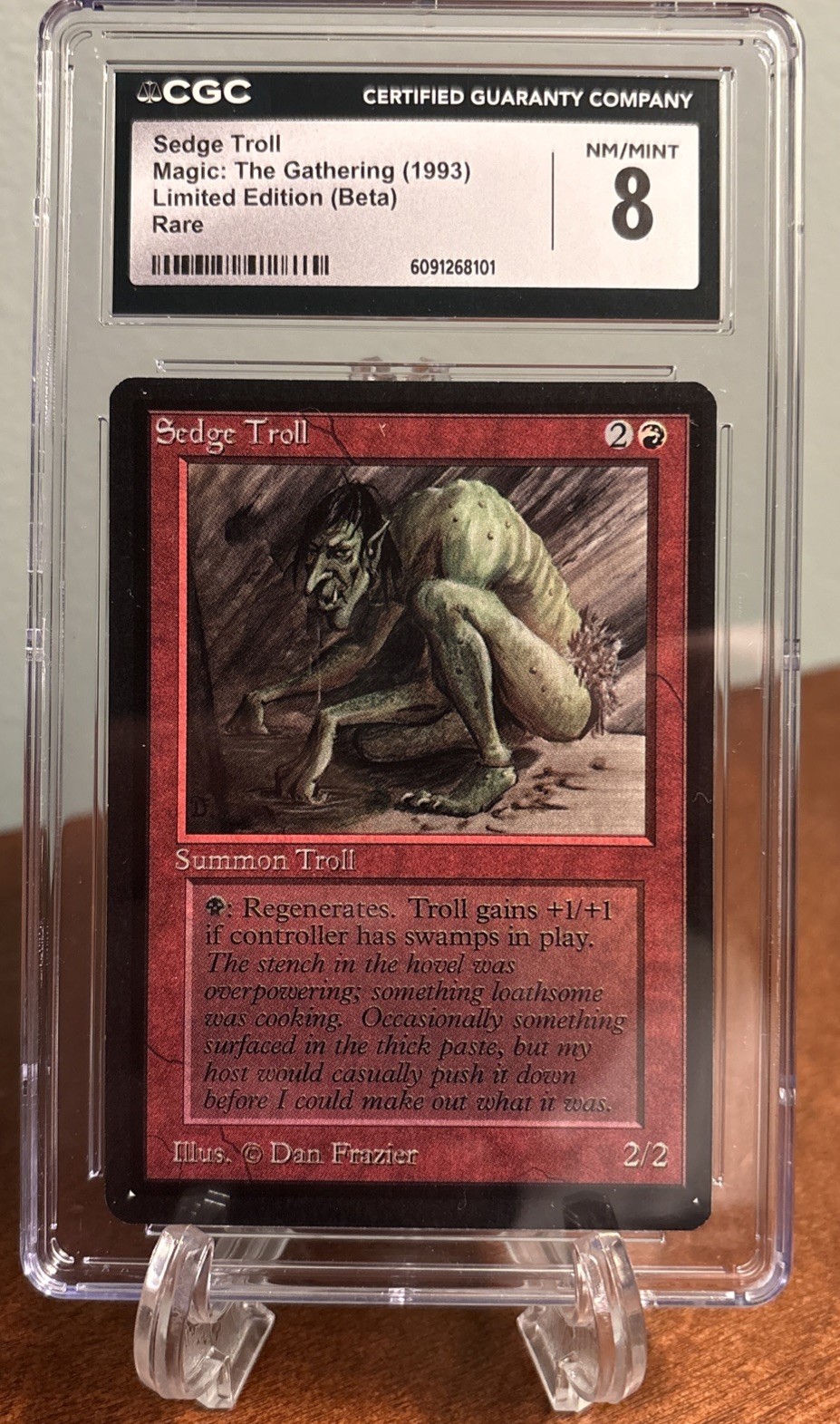 MTG Sedge Troll Limited Edition Beta NM CGC 8 Rare Red Reserved List Magic