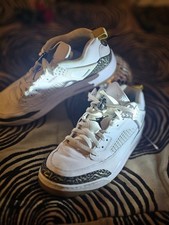 Size 12 - Air Jordan Spizike Low White Black Metallic Gold for