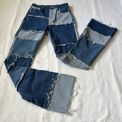 Akira High Rise Slim Bootcut Patchwork Old School Women s Jr. Size 3/25