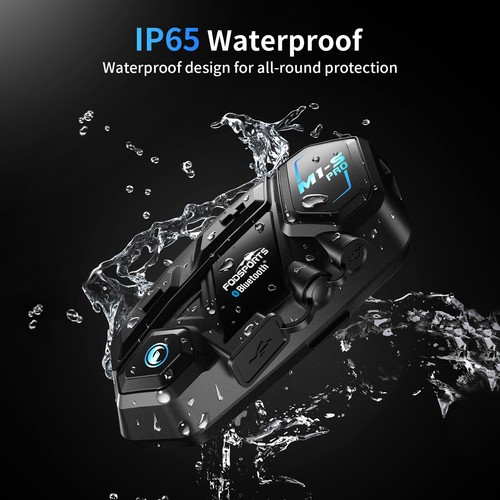 M1-S Pro Motorcycle Helmet Intercom Bluetooth Headset 10 Riders 2000m Interphone - Picture 12 of 14