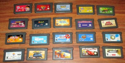 Nintendo Game Boy Advance SP Graphite System + 20 Kids Game