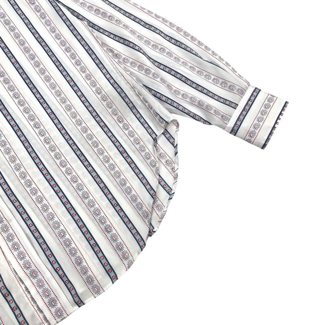 GIVENCHY All-over G logo striped long sleeve shirt, white