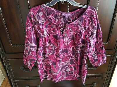 gloria vanderbilt peasant tops