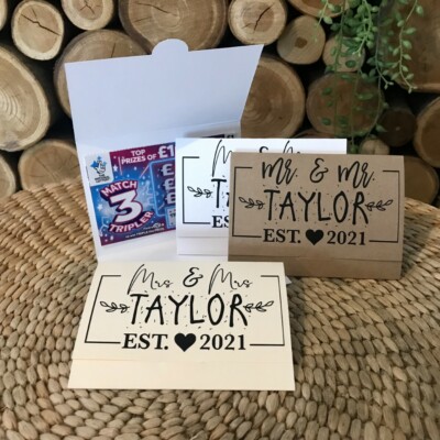 Individuelle Hochzeit Gastgeschenk Idee Personalisiert Rubbelkarte Gastgeschenk Brieftaschen Lotterie Geschenk