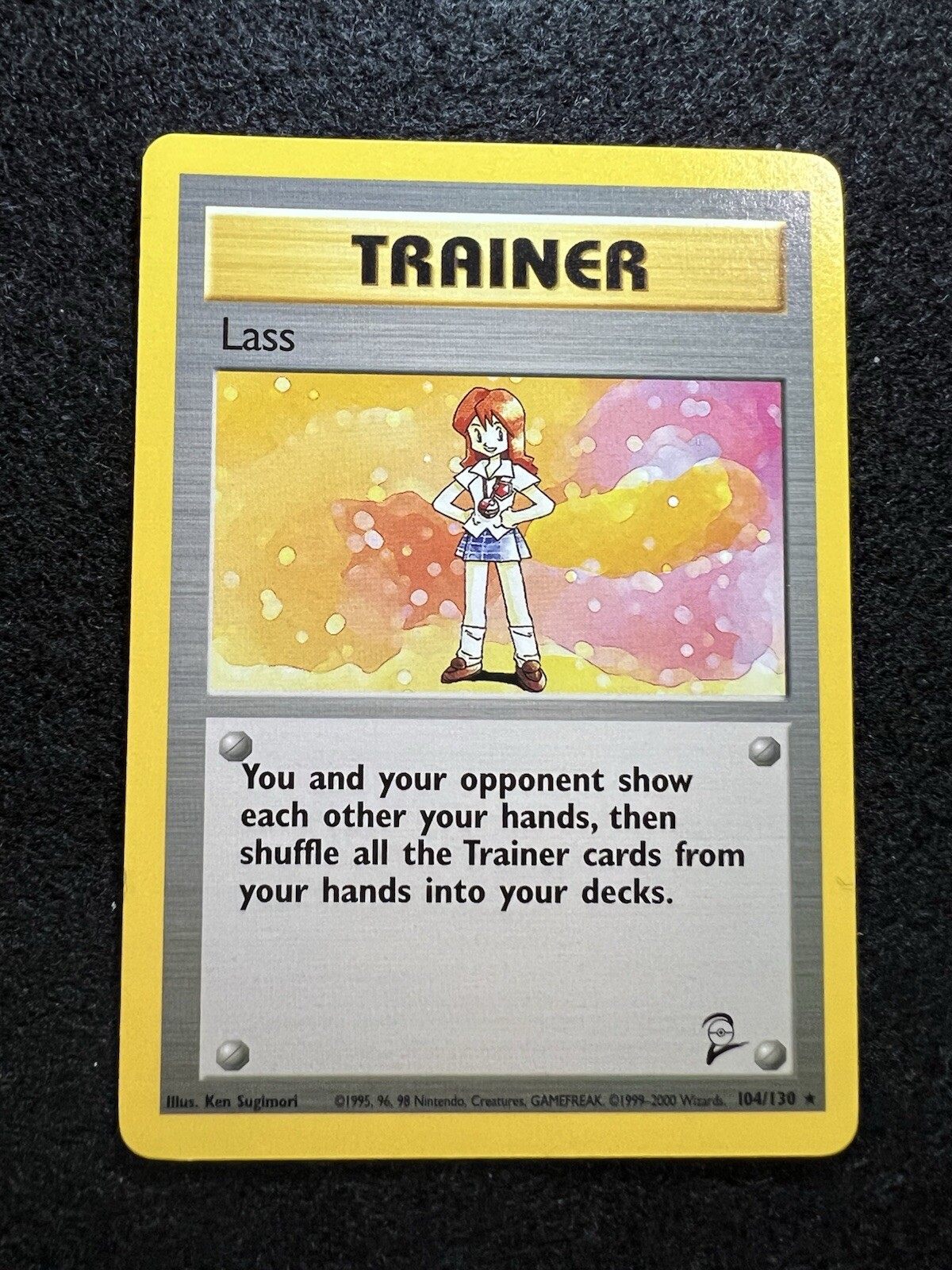Pokemon Lass Trainer 104/130 from Base Set 2 in NM- condition!