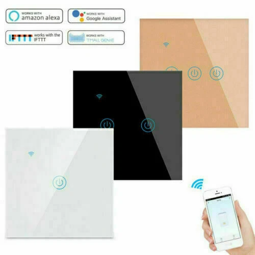 1 2 3 Gang Smart Light Switch Home WiFi Touch Wall Panel For Amazon Alexa Google