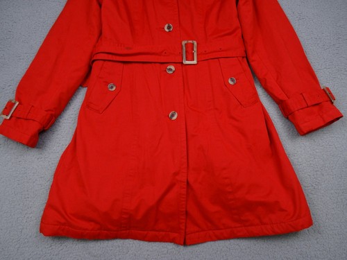 Pendleton Womens Jacket Size Medium Red Critically Seam Sealed Trench Coat - Picture 2 of 20