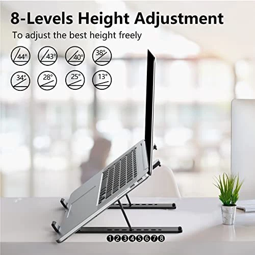 Adjustable Foldable Laptop Stand for 10-15.6 Inch Laptops & Tablets