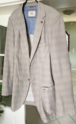 CAMEL ACTIVE Herren Sakko Jackett,  leichter Blazer  Gr.54/56  beige kariert