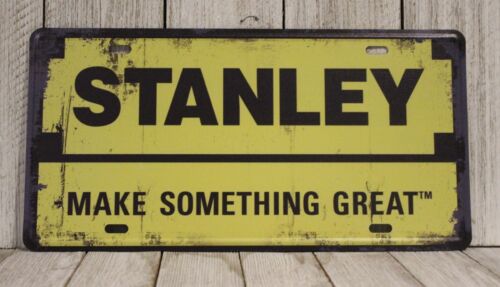 Stanley Tools License Plate Tin Sign Poster Hardware Store Garage Mechanic 97 - Picture 1 of 4