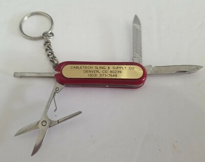 ADVERTISING VINTAGE MULTI-TOOL KNIFE CABLETECH SLING & SUPPLY CO DENVER COLORADO