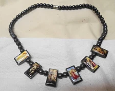 Guardian Angel Portrait Choker Necklace 16"