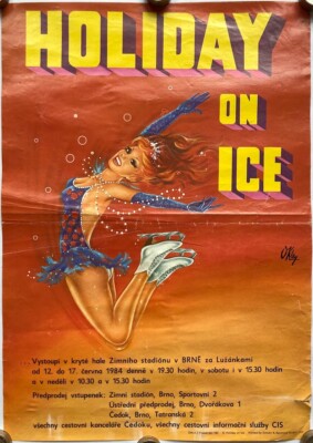 Original Vintage Poster HOLIDAY ON ICE - ICE SHOW - THEATER - PERFORMANCE - 1984