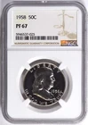 1958 FRANKLIN HALF DOLLAR 50C NGC PF 67