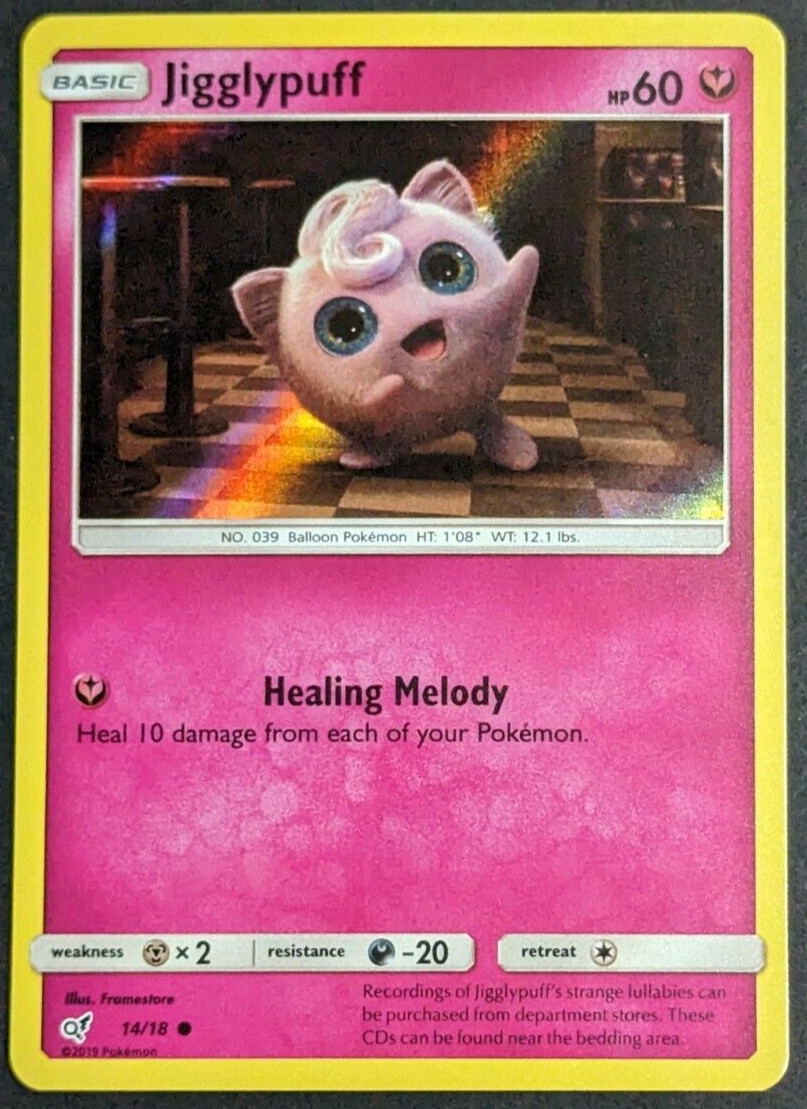 Jigglypuff Holo NM 14/18 Detective Pikachu Pokemon Card