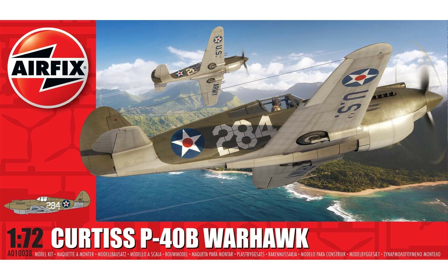 Airfix A01003B Curtiss P-40B Warhawk Plastic Kit