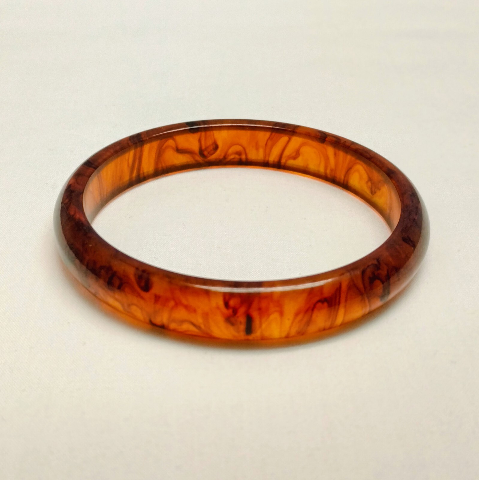 Vintage Bakelite Bangle Bracelet Root Beer Tested - image 3