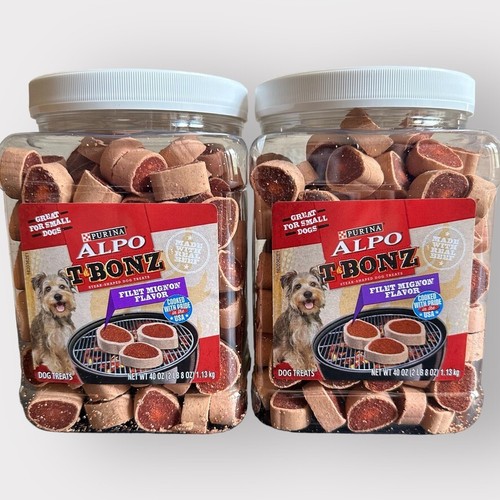 (2 PACK) ALPO TBonz TBonz Dog Treats FILET MIGNON Flavor 40 oz BEST BY
