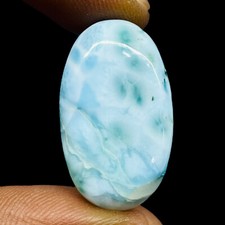 Natural Larimar 28x17mm Oval Loose Cabochon Untreated Gemstone 28.85 Cts