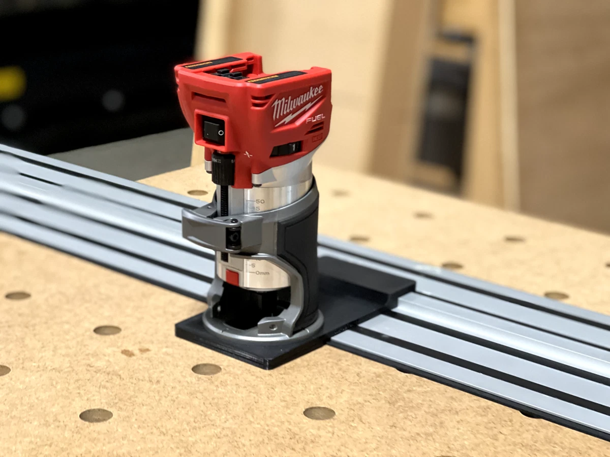 Milwaukee Router Adapter for Dewalt Track Saw Guide Rail M18