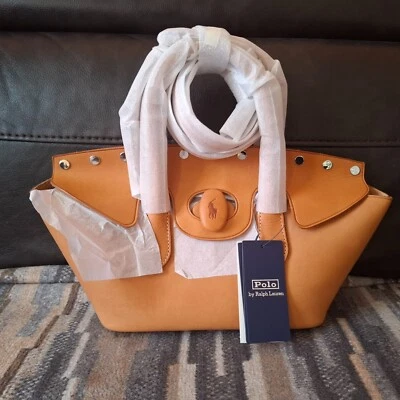 Ralph Lauren Polo Tasche Leder Camelfarben Neu - Bild 1 von 4