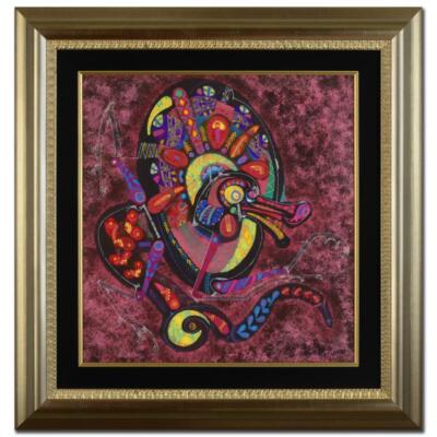 Lu Hong ''Fire Dragon'' Hand Signed Framed Original Painting
