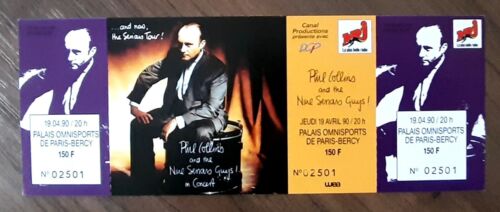 ticket billet unused stub concert PHIL COLLINS 1990 PARIS - Imagen 1 de 1