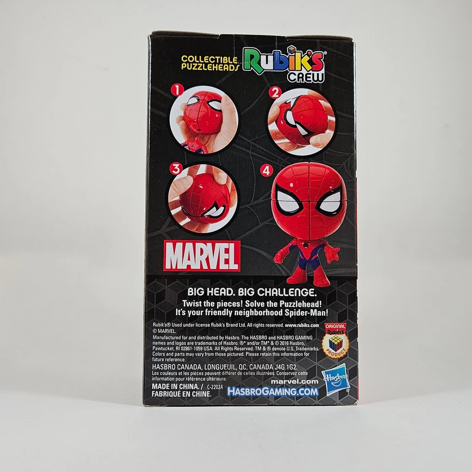 Rubik's Crew Spider-Man 2x2 Puzzlehead - Marvel Superhero Toy NIB - Collectible - Image 2 of 4