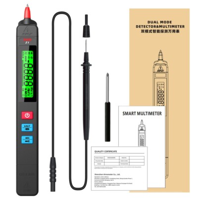 Multimeter Test Pen V Ω Hz Live Neutral Wire Check Break Point Locate Flashlight