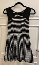 Forever 21 Women's/Juniors Striped Dress Sz Small Black And White Striped-Read!