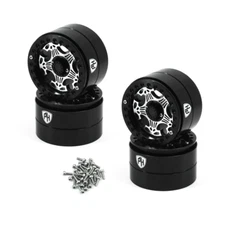 NEW Powerhobby Aluminum 2.2" Beadlock Wheels Blacks (4) 1/10 Rock Crawler