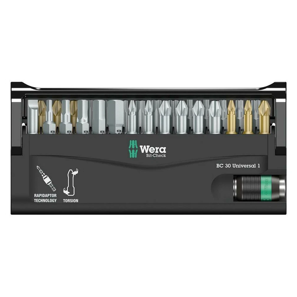 Conjunto de 30 peças Wera 05056440001 BC Universal Rapidaptor Bit-Check - Imagem 2 de 2