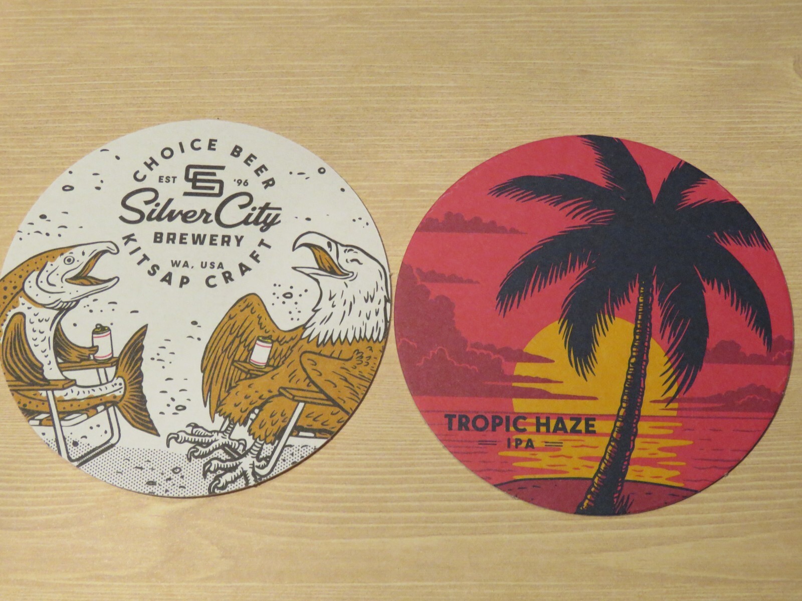 Beer Coaster SILVER CITY Brewing, Kitsap County Craft WASHINGTON