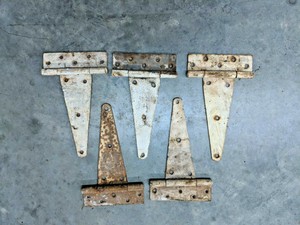 5 Lot Vintage Rustic Barn Door Large Strap Hinges Steampunk