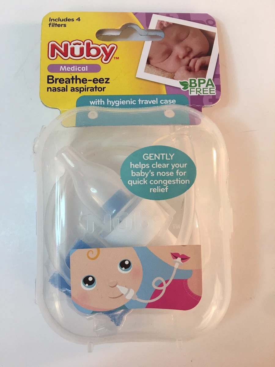 Nuby, Breathe-eez Infant Nasal Aspirator with Travel Case New