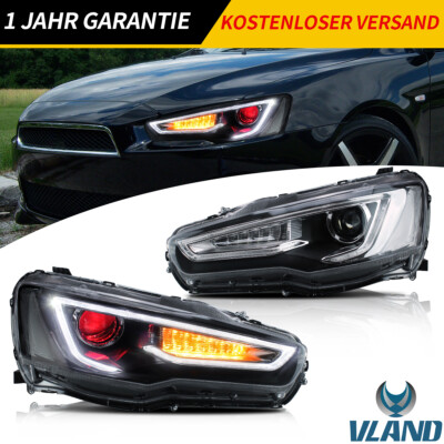 VLAND Scheinwerfer für Mitsubishi Lancer EVO X 2008-2018 2009 Frontscheinwerfer