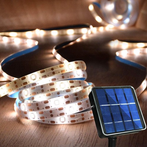5M Outdoor Solar 150LED Strip Lights Waterproof Garden Flexible Tape Rope Lights - Picture 7 of 27