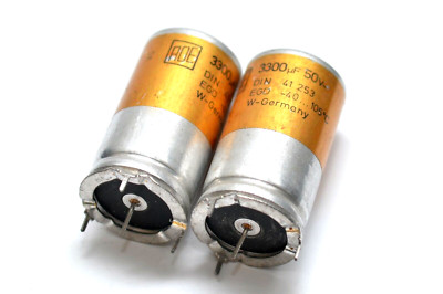 Roederstein ROE Typ EGD Elko Kondensator, 3300 µF / 50 V-, Golden Bullet, NOS