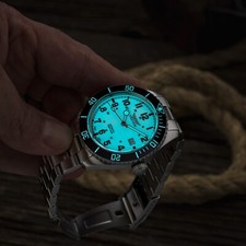 Reloj Tresod Ocean Master HECHO EN SUIZA SW200 Automático Esfera Azul Bisel Cerámico SS
