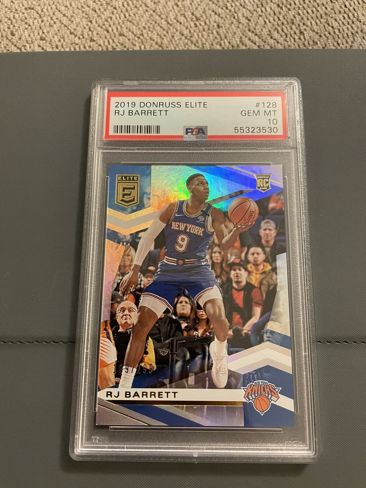 2019-20 Panini Donruss Elite RJ Barrett Rookie RC Card /299 PSA 10 MINT